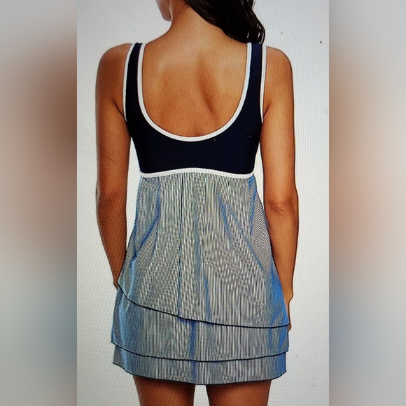 NWOT TIERED SWIM DRESS TANKINI with BOY SHORT - Picture 6 of 12